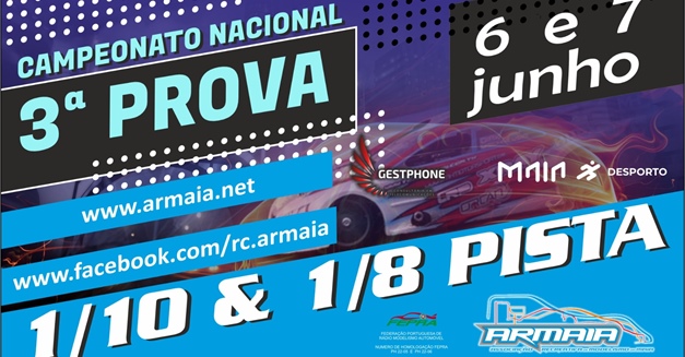 3ª Prova do Campeonato Nacional 1/10 200 e 1/8 Pista